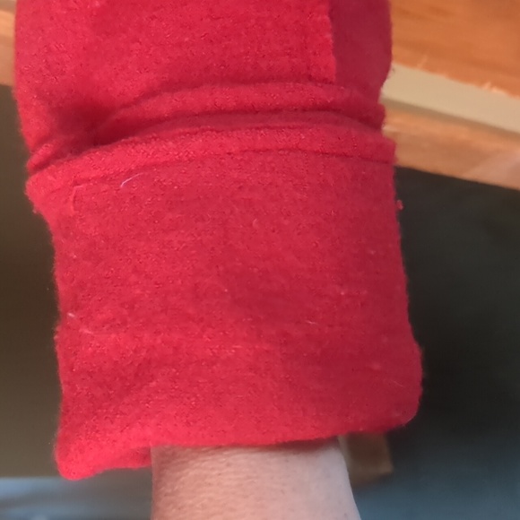 TRIBAL* 100% boiled wool XXL long jacket, cuffed sleeve snap front 2 pockets - Picture 4 of 10